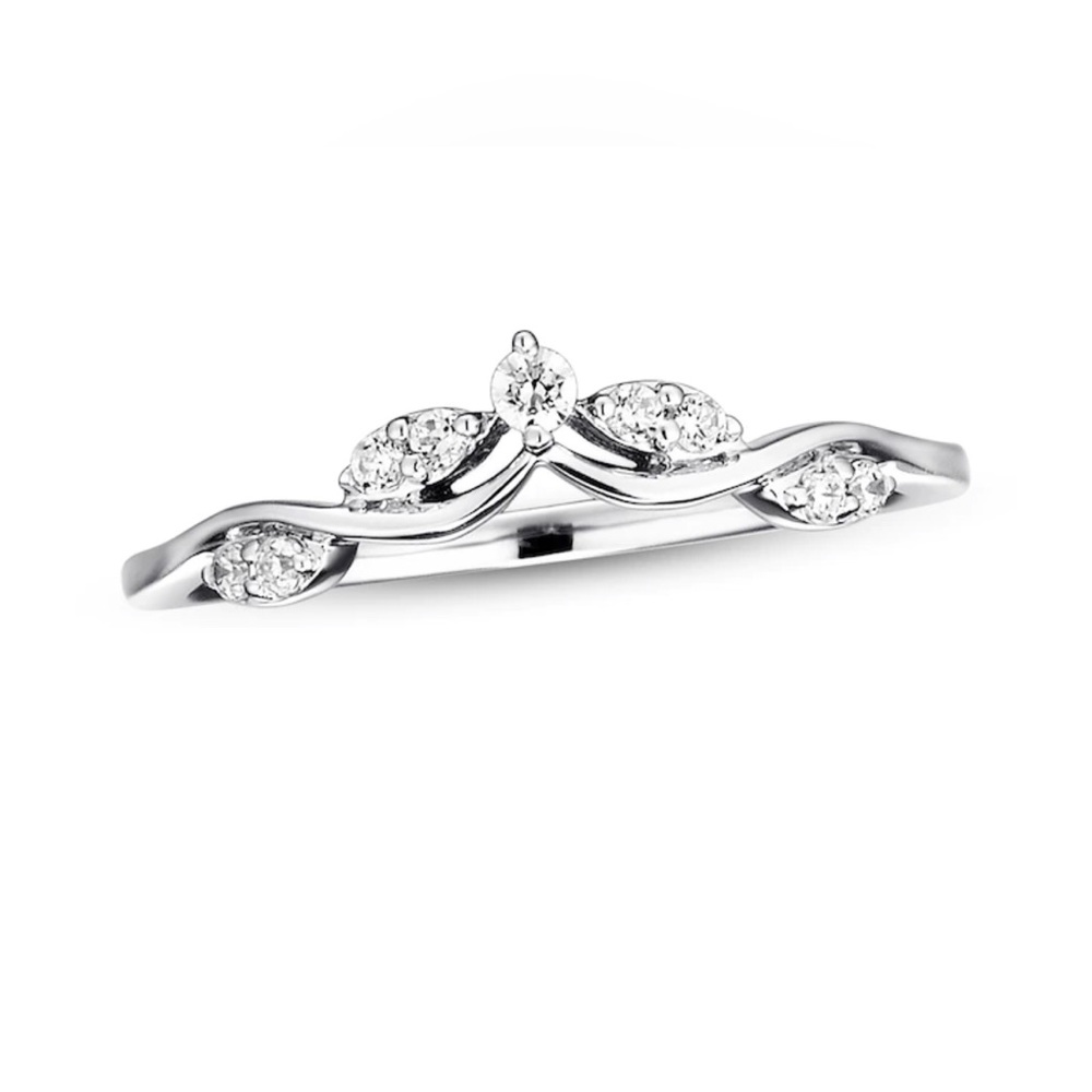 Diamond Enhancer Ring 1/8 ct tw Round-cut 14K White Gold